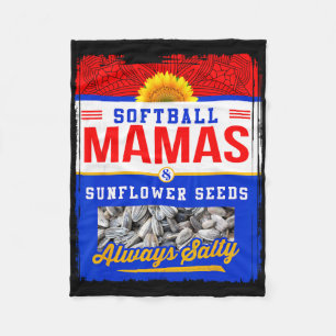Softball Mamas And Sunflower Seeds Always Salty Sh Fleece Blanket
