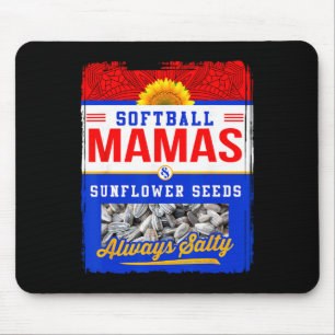 Softball Mamas And Sunflower Seeds Always Salty Sh Mouse Mat