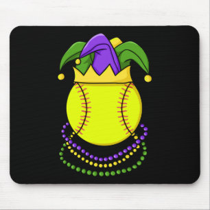 Softball Mardi Gras Carnival Themed Golfing Tourna Mouse Mat