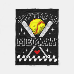 Softball Memaw Of A Softball Player Memaw _1 Fleece Blanket