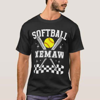 Softball Memaw Of A Softball Player Memaw T-Shirt