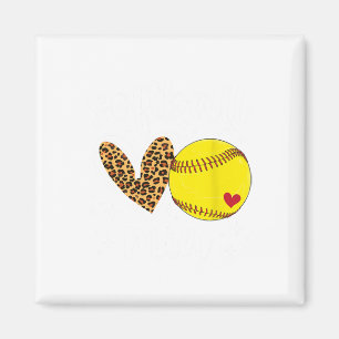 Softball Mia Heart Grandma Mia Of A Softball Playe Magnet