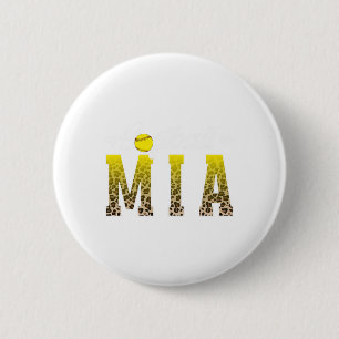 Softball Mia Leopard Grandma Mia Of A Softball Pla 6 Cm Round Badge