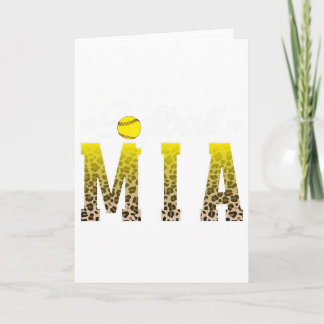 Softball Mia Leopard Grandma Mia Of A Softball Pla Card