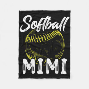 Softball Mimi For Women Family Matching Players Mo Fleece Blanket