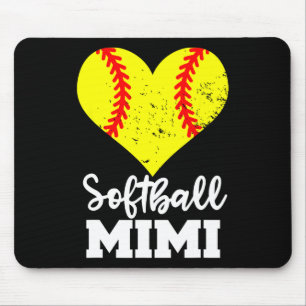 Softball Mimi Funny Softball Player Mimi Mouse Mat