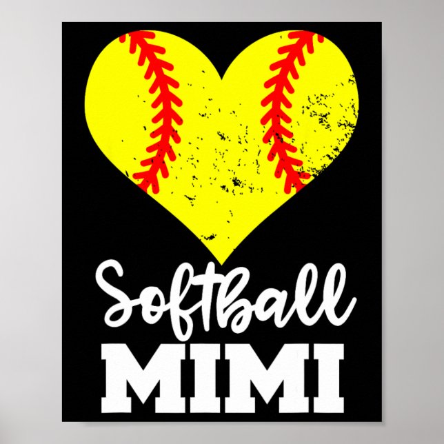 Softball Mimi Funny Softball Player Mimi  Poster (Front)