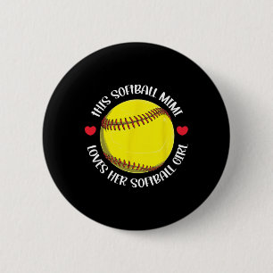 Softball Mimi Proud Mimi Of A Softball Player 6 Cm Round Badge