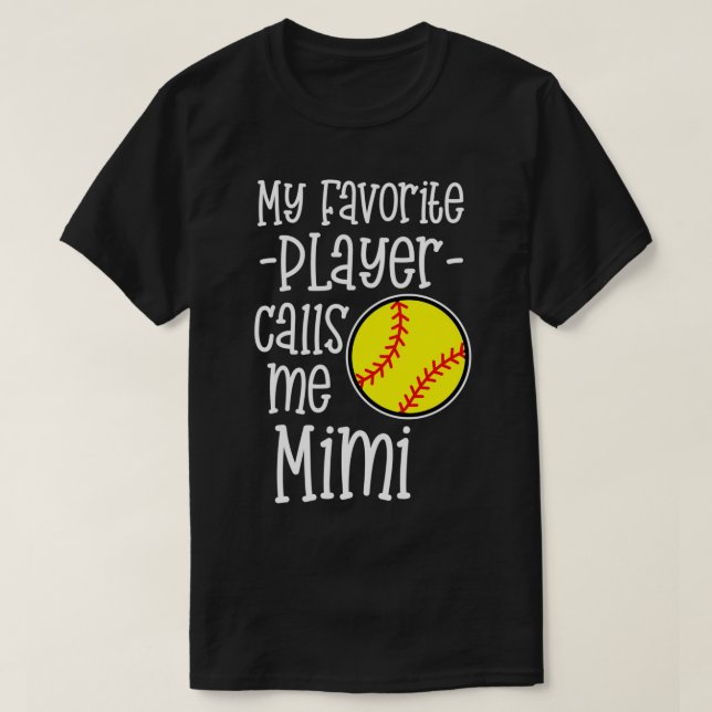 Softball Mimi Womens Grandma Granddaughter game 1 T-Shirt (Design Front)