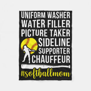 Softball Mom Definition Mom Of A Softball Player M Fleece Blanket
