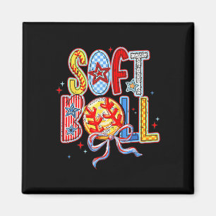 Softball Mom Funny Baseball Mom Mother's Day  Magnet