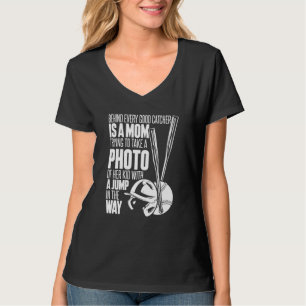 Softball Mom Pitcher Catcher Batter Softball T-Shirt