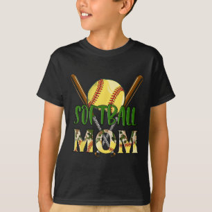 Softball Mom Proud Sports Mama Mothers Day Cheerin T-Shirt