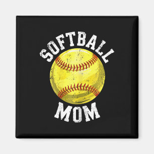 Softball Mom Shirt Women Softball Lover Mommy Moth Magnet