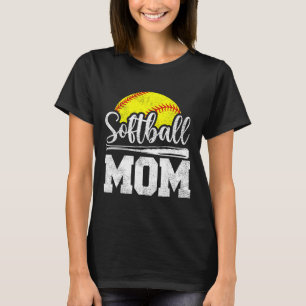Softball Mom Softball Player Game Day Mother's Day T-Shirt