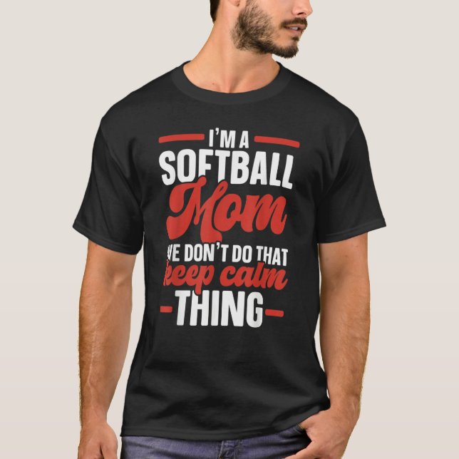 Softball Mom Softball Player Pitcher Catcher Sport T-Shirt (Front)