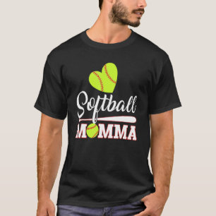 Softball Momma Catcher Pitcher Mothers Day Mom T-Shirt