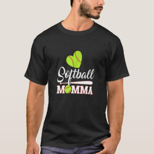 Softball Momma Catcher Pitcher Mothers Day Mum Mum T-Shirt