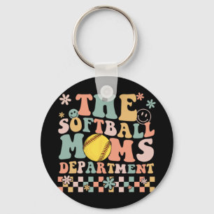 Softball Moms Department Fun Mothers Day Costume Key Ring