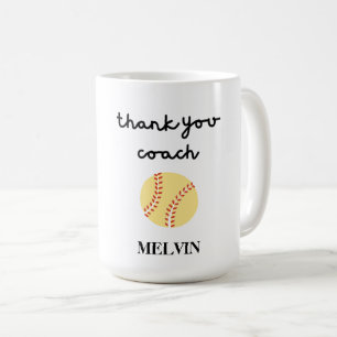 Softball Mug for Sports Coach, Thank You Gift