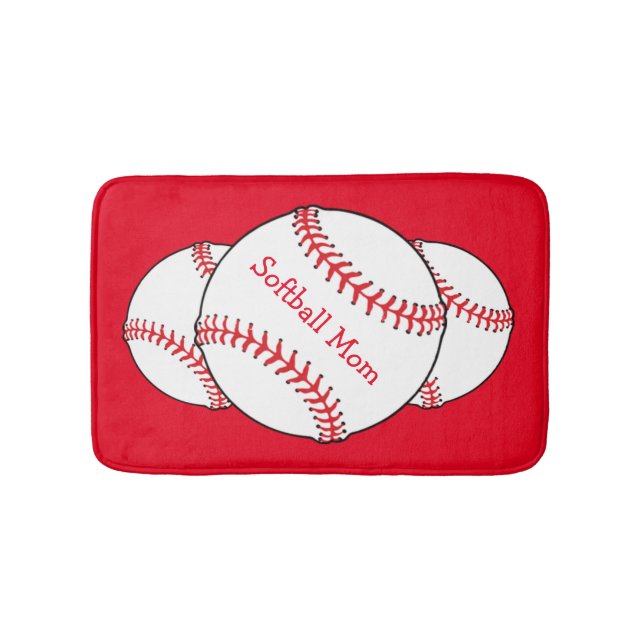 Softball Mum Bath Mats (Front)