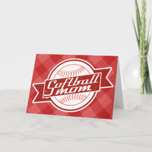 Softball Mum Birthday Mother's Day Card