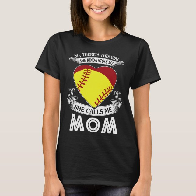 Softball Mum Cool Mothers Gift T-Shirt (Front)
