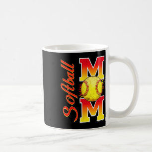 Softball Mum Funny Baseball Mum Mother's Day Softb Coffee Mug