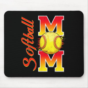 Softball Mum Funny Baseball Mum Mother's Day Softb Mouse Mat