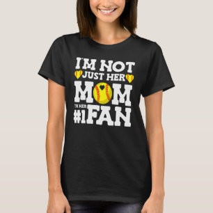 Softball Mum Heart Number One Fan T-Shirt