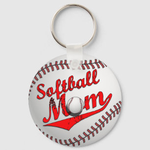 Softball Mum Key Ring