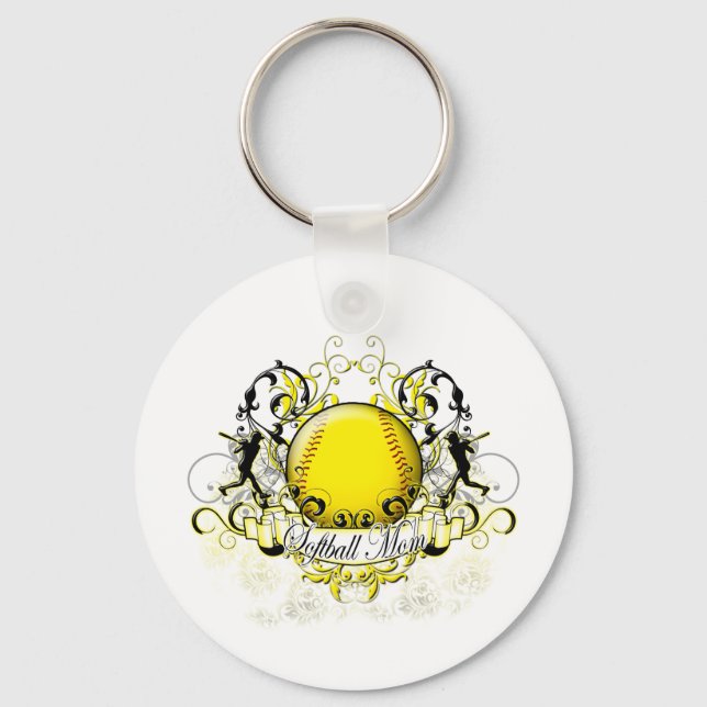 Softball Mum Key Ring (Front)