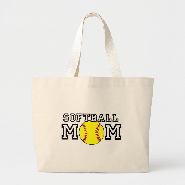Softball Mum Large Tote Bag (Front)