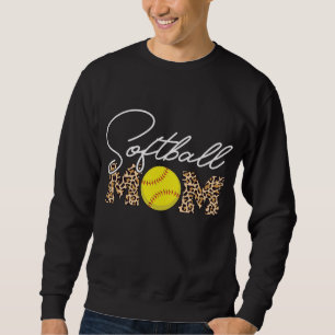 Softball Mum Leopard Print Sweatshirt