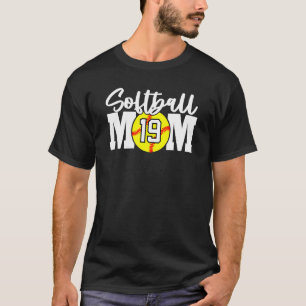 Softball Mum Number 19 T-Shirt