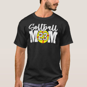 Softball Mum Number 23 T-Shirt