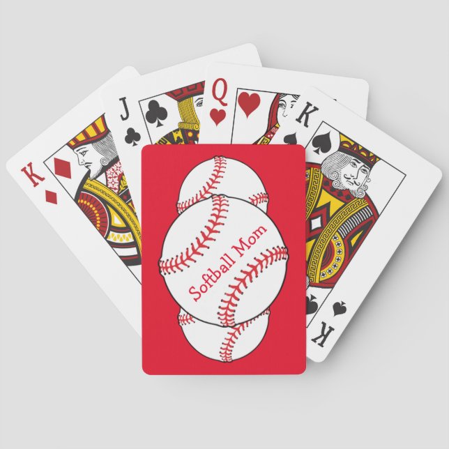 Softball Mum Playing Cards (Back)