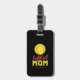Softball Mum Proud Mother of Sports Player Son Luggage Tag