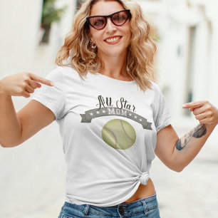 Softball Mum Vintage Personalised T-Shirt
