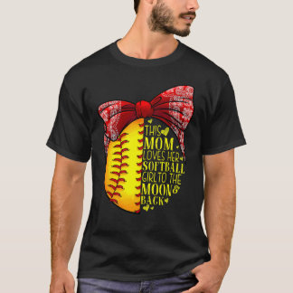 Softball  Mum Women Pitcher Catcher Girls  1 T-Shirt