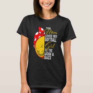 Softball Mum Women Pitcher Catcher Girls T-Shirt