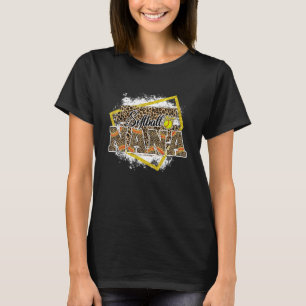 Softball Nana Leopard Bleached Family Matching T-Shirt