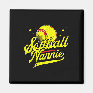 Softball Nannie Of A Softball Player Nannie  Magnet