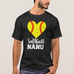 Softball Nanu Softball Heart Grandma Nanu T-Shirt