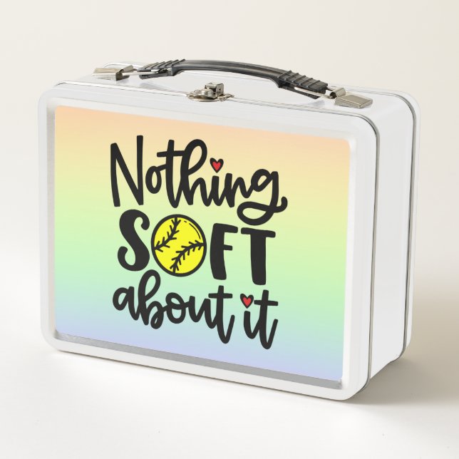 Softball - Nothing Soft About It Lunchbox (Front)
