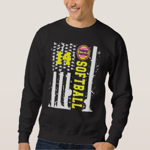 Softball Number 14 Fourteenjersey Tee Number Usa F