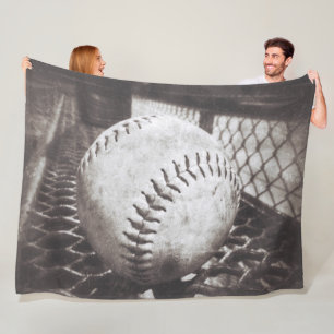 Softball on the Bench Fleece Blanket