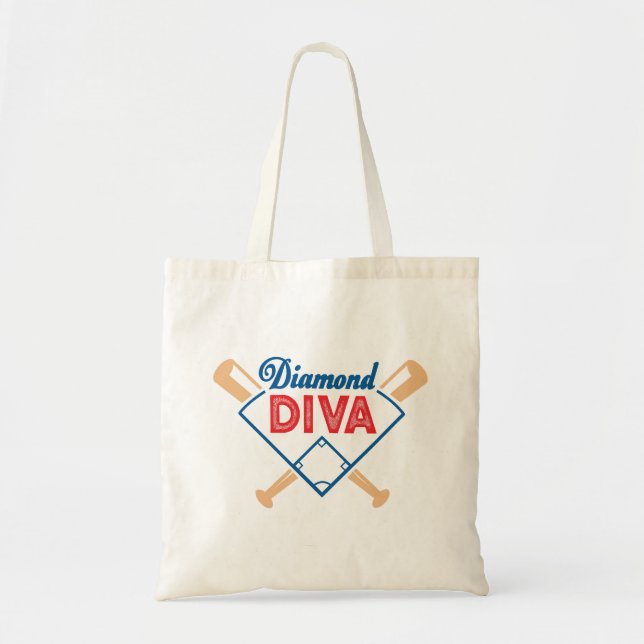 Softball or Baseball Lover Tote Bag (Front)