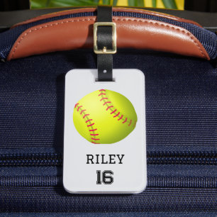 Softball Personalised Custom Team Bag Tag Gift