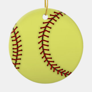 Softball-Pink Ceramic Tree Decoration